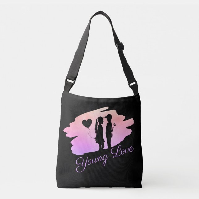 Sac Ajustable Jeune Amour Couple de la Saint-Valentin Silhouette (Devant)