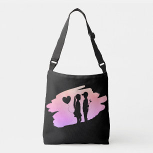 Sac Ajustable Jeune Amour Fille Et Garçon Silhouette Crossbody S