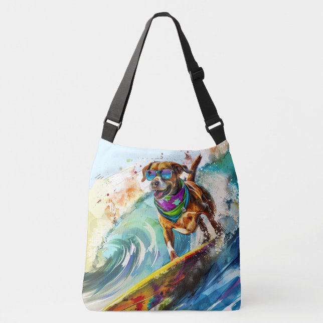 Sac Ajustable Joli chien de surf - Summer Fun Beach Pup (Devant)