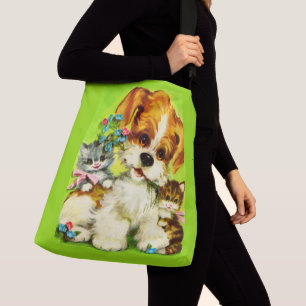 Sac Ajustable joli chiot et chatons souriants imprimer