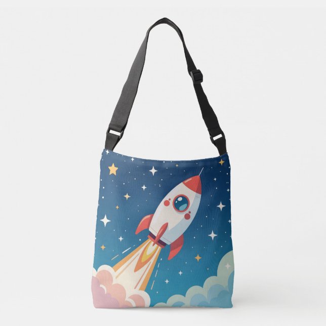 Sac Ajustable Joli fusée spatiale décollant (Devant)