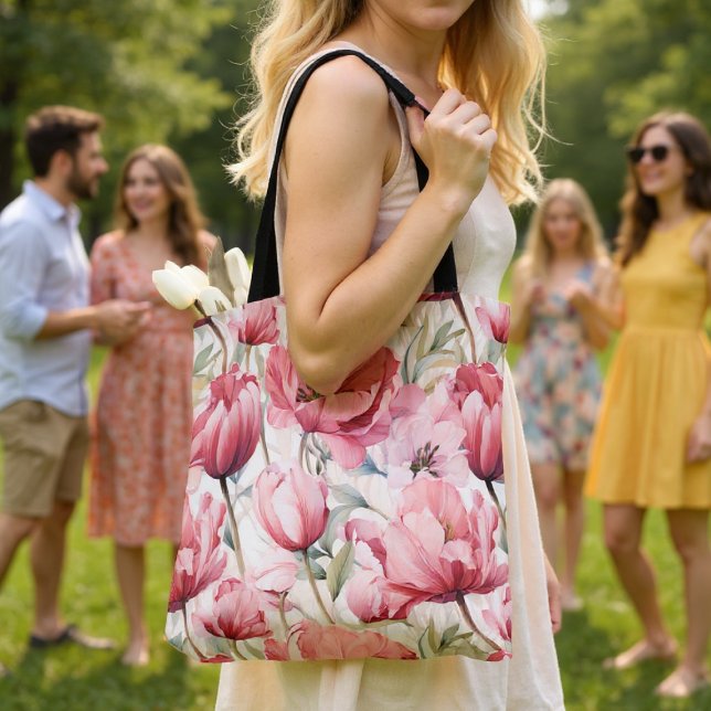 Sac Ajustable Joli Motif d'aquarelle florale rose Tulip (Créateur téléchargé)