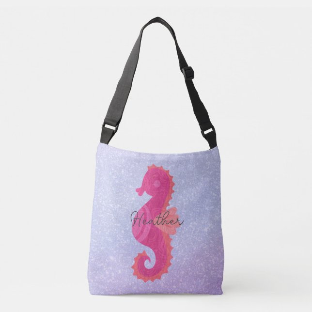 Sac Ajustable Joli Petit Hippocampe Rose (Devant)