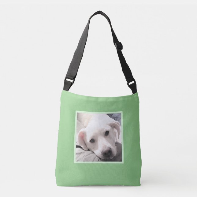 Sac Ajustable Joli vert vert pâle Fatigué blanc Chien chiot joli (Devant)