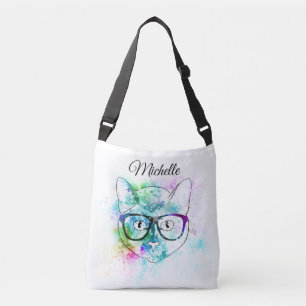 Sac Ajustable jolie aquarelle coloré art chat sur mesure