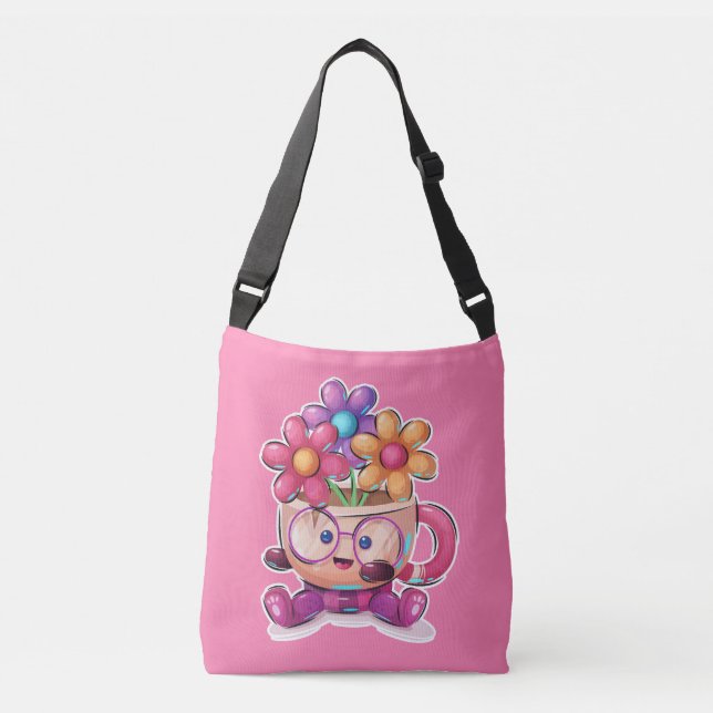 Sac Ajustable Jolie petite tasse à thé heureuse (Devant)