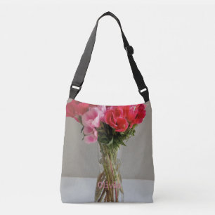 Sac Ajustable Jolies Fleurs Pour Février Photo+Nom Personnalisé
