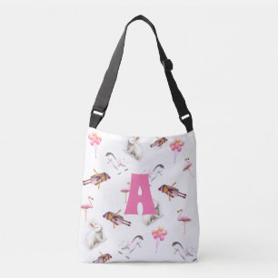 Sac Ajustable Jouer rose Motif monogramme