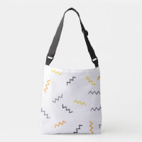 Joueuse, colorée, tendance, moderne zigzags memphi
