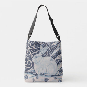 Sac Ajustable Jour d'hiver Rabbit Bleu Blanc Marine Fourre-tout