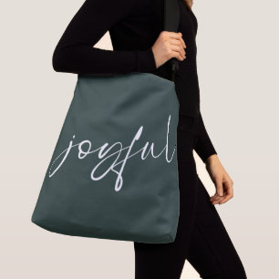 Sac Ajustable Joyeuse calligraphie moderne vert foncé