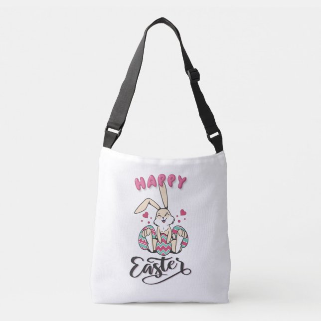Sac Ajustable Joyeuses Pâques du charmant Lapin de Pâques (Devant)