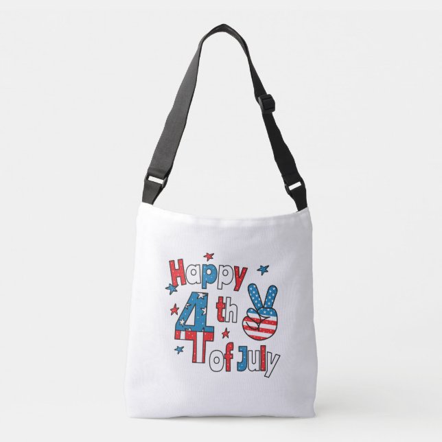 Sac Ajustable Joyeux 4 juillet Jour de l'Indépendance (Devant)
