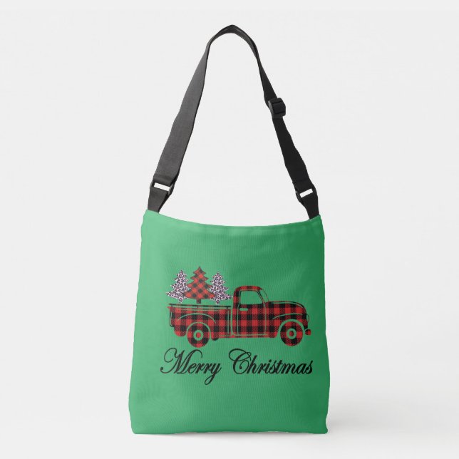 Sac Ajustable Joyeux Camion de Noël Cheetah Trees (Devant)