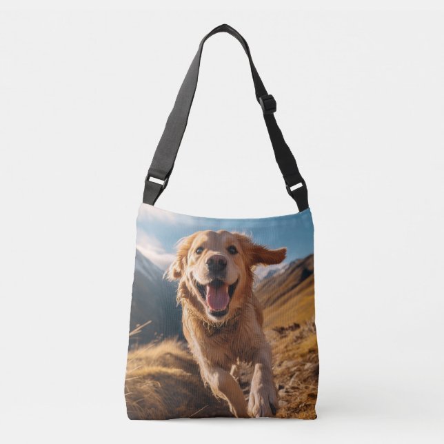 Sac Ajustable Joyeux Golden Retriever en cours (Devant)