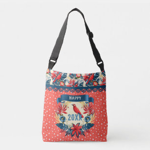 Sac Ajustable Joyeux Noël et Bonne Année ! 20XX Oiseau Rouge
