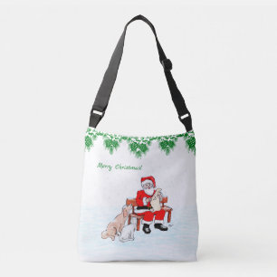 Sac Ajustable Joyeux Noël - Père Noël avec chat et chien