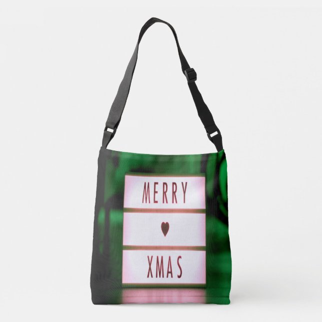 Sac Ajustable Joyeux Noël XMAS Vert et Rouge (Dos)