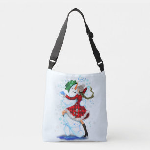 Sac Ajustable Joyeux Snowman et Fille Dance Noël Tango 