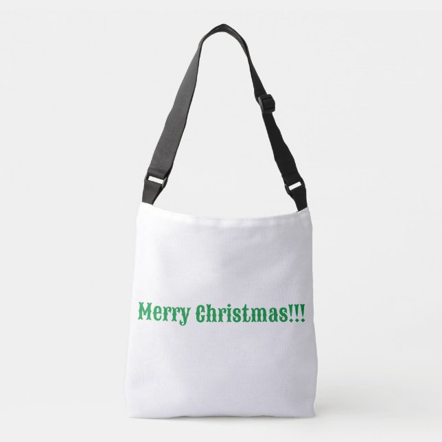 Sac Ajustable Joyeux texte imprimé Noël partout dans le style d' (Devant)
