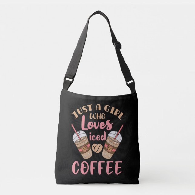 Sac Ajustable Juste une fille qui aime le café glacé (Devant)