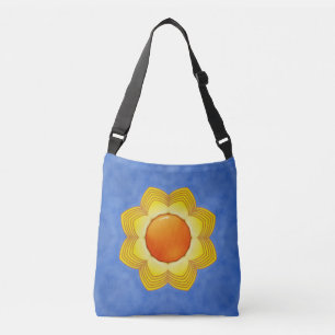 Sac Ajustable Kaléidoscope vintage de bleu de jaune orange de