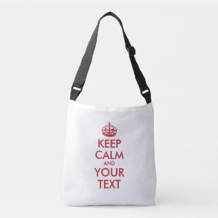Sac Ajustable KEEP CALM personnalisé et votre texte -2 côtés