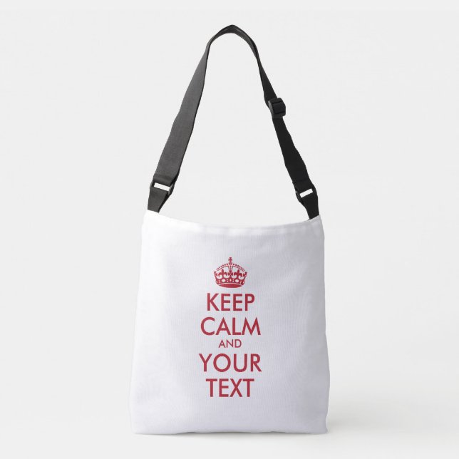Sac Ajustable KEEP CALM personnalisé et votre texte -2 côtés (Devant)