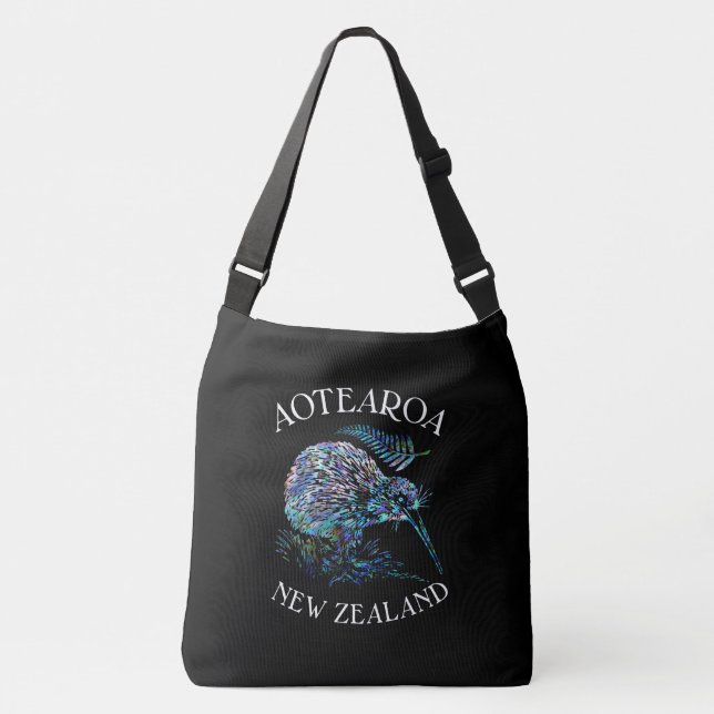 SAC AJUSTABLE KIWI NEW ZEALAND PAUA CROSSBODY BAG (Devant)
