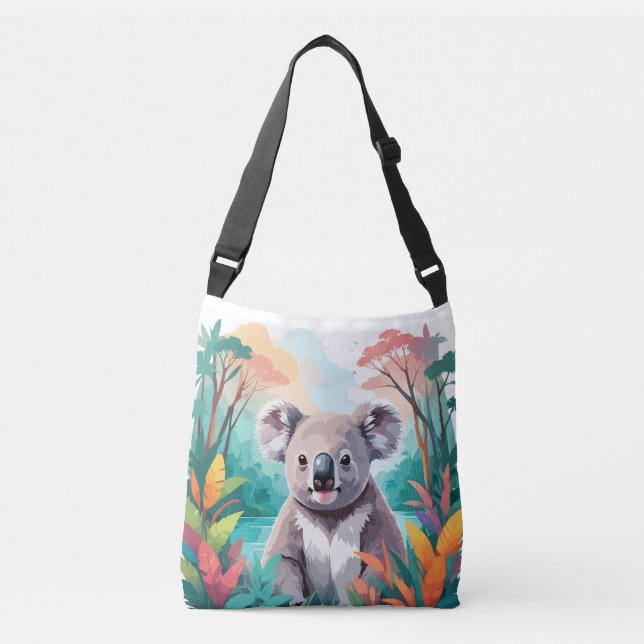 Sac Ajustable Koala Vector Art Animal Dans La Nature Majestueuse (Devant)