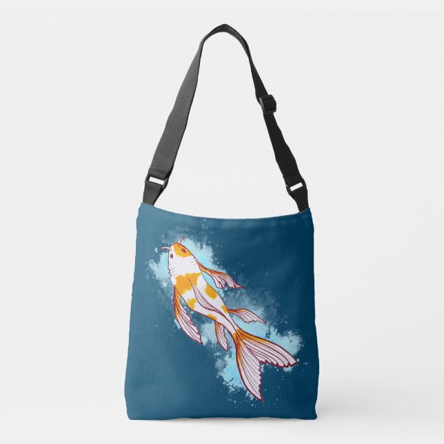 Sac Ajustable Koi poisson nage illustration (Devant)