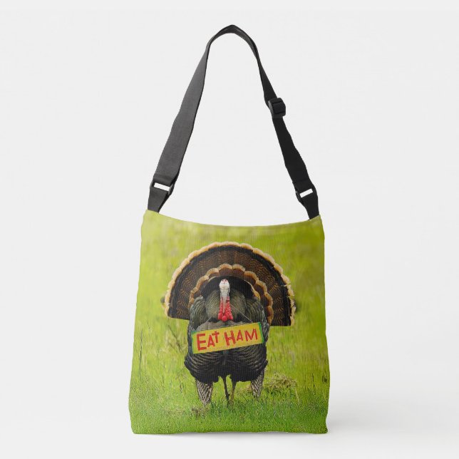 Sac Ajustable La dinde fière de SlipperyJoe mange du jambon roug (Devant)