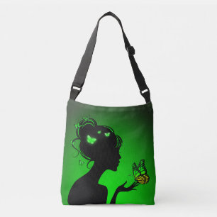 Sac Ajustable La femme papillons verts