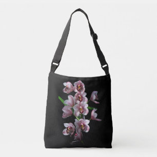 Sac Ajustable La folie des orchidées sur le noir