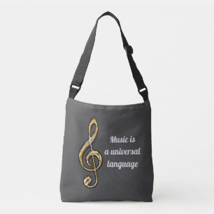 Sac Ajustable La musique est Universal Gold Silver Clé Symbole d