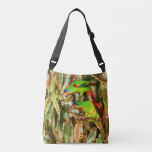 Sac Ajustable La nature tropicale Parrots Oiseaux verts