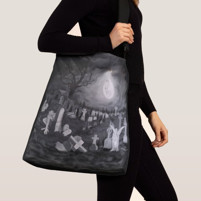 Sac Ajustable La nuit sur le cimetière - Angel avec Diable (De près)