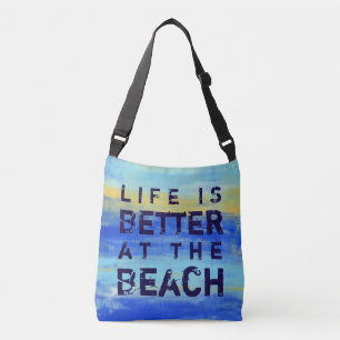 Sac Ajustable La vie est meilleure à la plage - Art abstrait ble