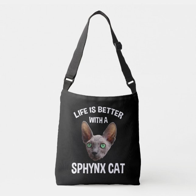 Sac Ajustable La Vie Est Meilleure Avec Un Chat Sphynx (Devant)