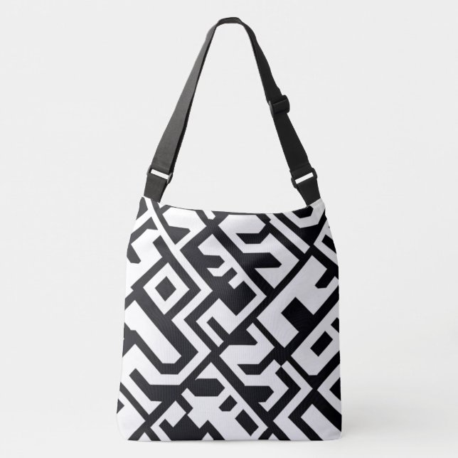 Sac Ajustable Labyrinthe noir et blanc (Devant)