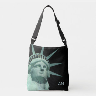 Sac Ajustable Lady Liberty et monogramme sur fond noir