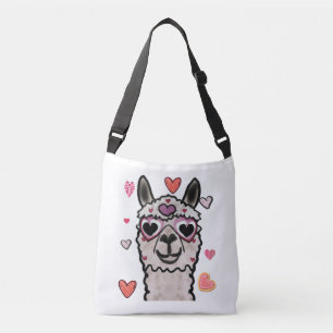 Sac Ajustable Lama dessiné avec les yeux du coeur