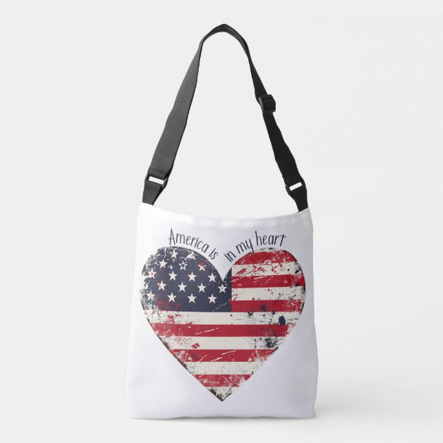 Sac Ajustable L'Amérique patriotique est dans mon coeur (Devant)