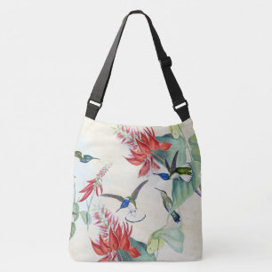 Sac Ajustable L'animal de faune d'oiseaux de colibri fleurit le