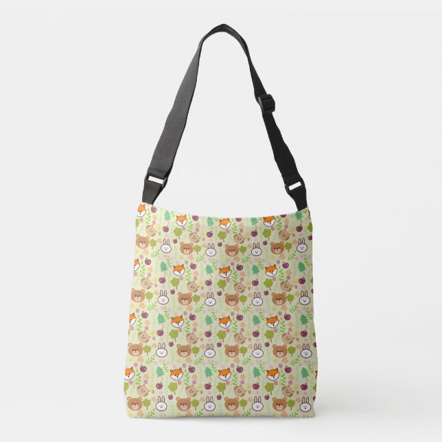 Sac Ajustable lapin, chat, renard, ours motif (Devant)