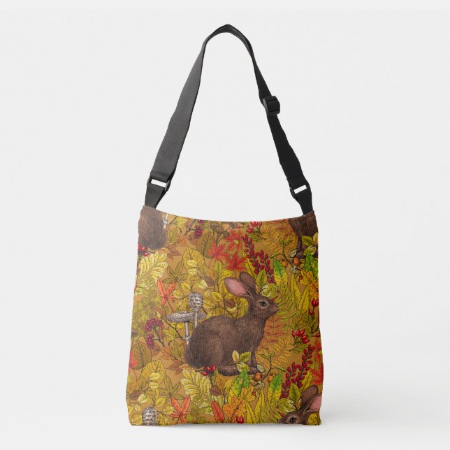 Sac Ajustable Lapin d'automne sur ocre (Devant)