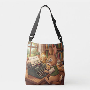 Sac Ajustable Lapin de dessin animé tapant sur une machine à écr