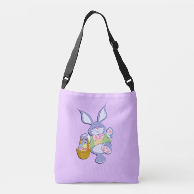 Sac Ajustable Lapin de Pâques Violet Dansant Lavande (Dos)