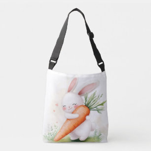 Sac Ajustable Lapin de printemps à l'aquarelle mignon Carotte