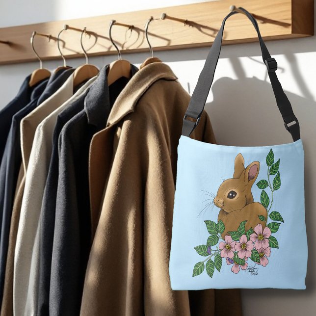 Sac Ajustable Lapin Lapin Fleurs Roses (Créateur téléchargé)